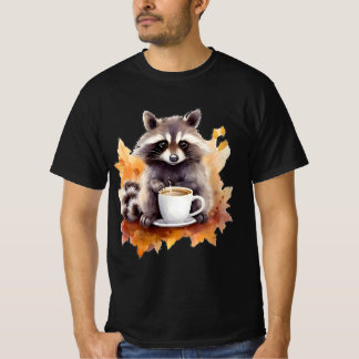 Herbstblätter fallen niedlicher Kokon mit Kaffeeta T-Shirt