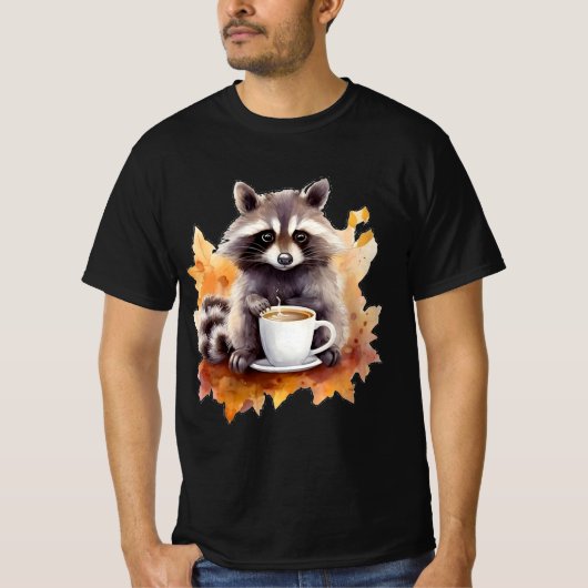 Herbstblätter fallen niedlicher Kokon mit Kaffeeta T-Shirt (Vorderseite)
