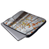 Herbstblätter fallen unter Waldblatt Laptopschutzhülle (Vorne Knopf)