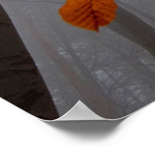 Herbstblätter fallen unter Waldblatt Poster (Ecke)