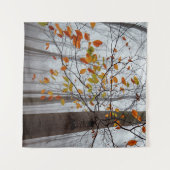 Herbstblätter fallen unter Waldblatt Wandteppich (Vorderseite (Horizontal))