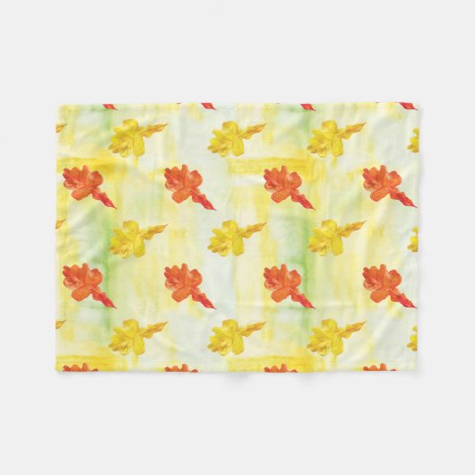 Herbstblätter Fleecedecke (Vorderseite (Horizontal))