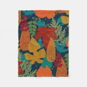 Herbstblätter Fleecedecke (Vorderseite)