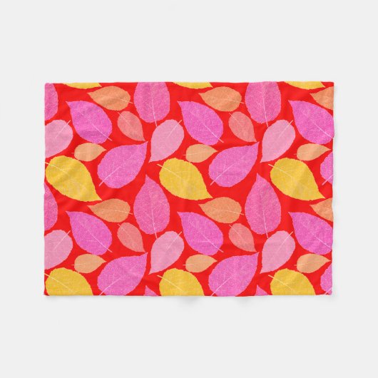 Herbstblätter. Fleecedecke (Vorderseite (Horizontal))