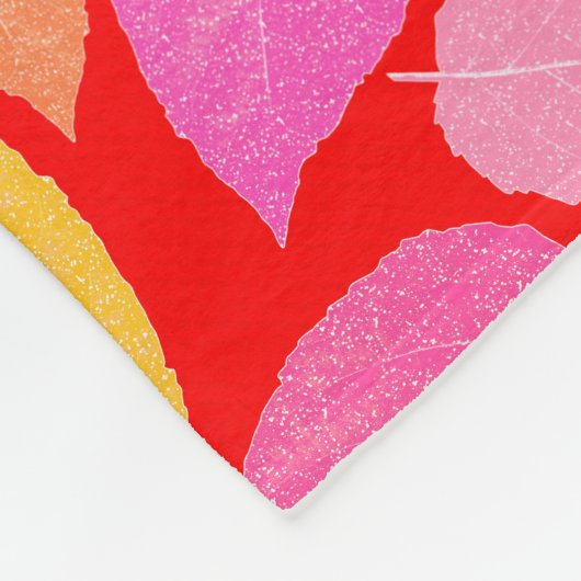 Herbstblätter. Fleecedecke (Ecke)