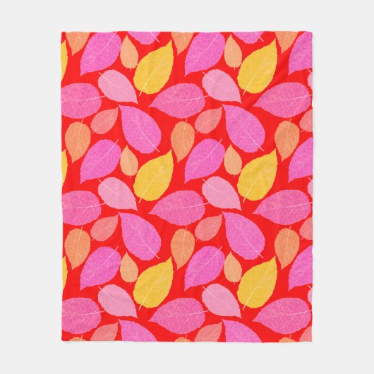Herbstblätter. Fleecedecke (Vorderseite)