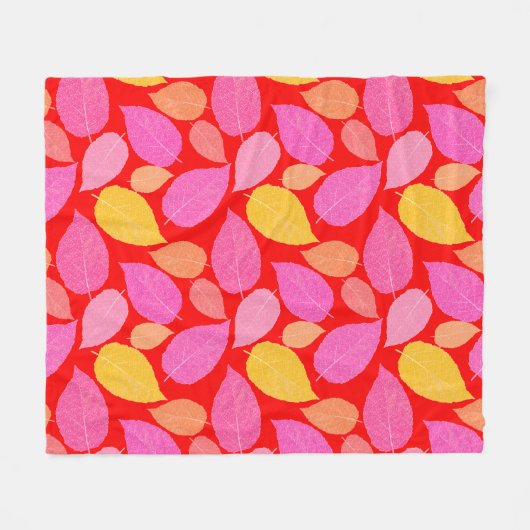 Herbstblätter. Fleecedecke (Vorderseite (Horizontal))