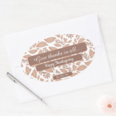 Herbstblätter fließen Dank Sticker (Umschlag)