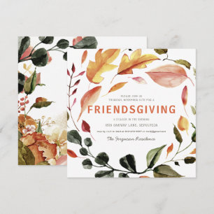 Herbstblätter   Freundes-Dankfest Thanksgiving Feiertagskarte