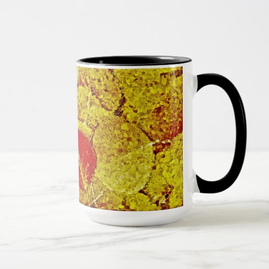 Herbstblätter - Gemälde Kunst Tasse (Rechts)