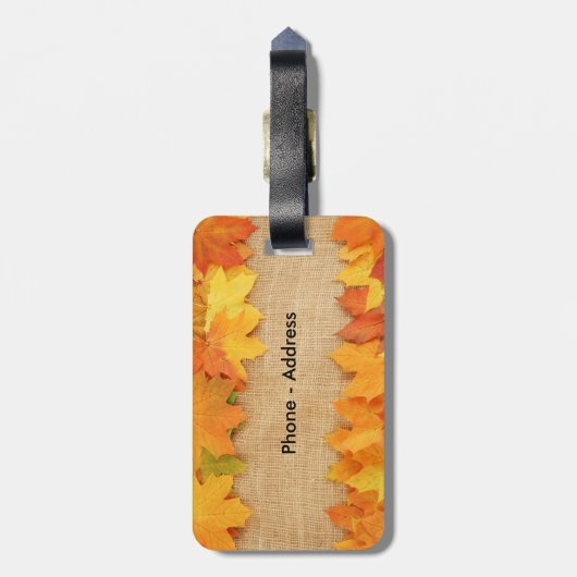 Herbstblätter Gepäckanhänger (Rückseite vertikal)