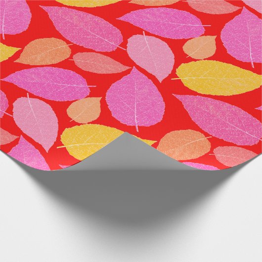 Herbstblätter. Geschenkpapier (Ecke)