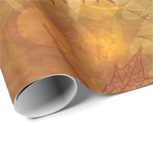Herbstblätter Geschenkpapier (Rolleneckpunkt)