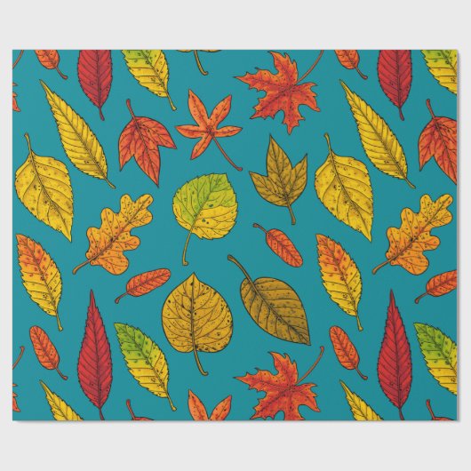 Herbstblätter Geschenkpapier (Flach)