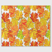 HERBSTBLÄTTER GESCHENKPAPIER (Flach)