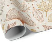 Herbstblätter geschenkpapier (Rolleneckpunkt)