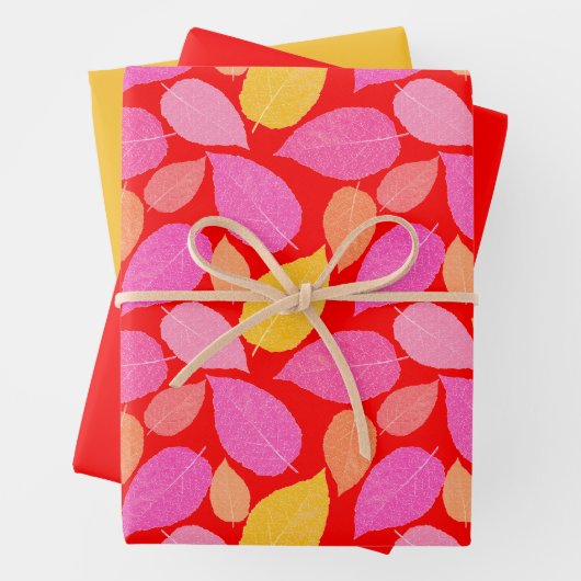 Herbstblätter. Geschenkpapier Set (Beispiel)