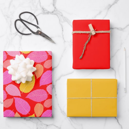 Herbstblätter. Geschenkpapier Set (Vorderseite)