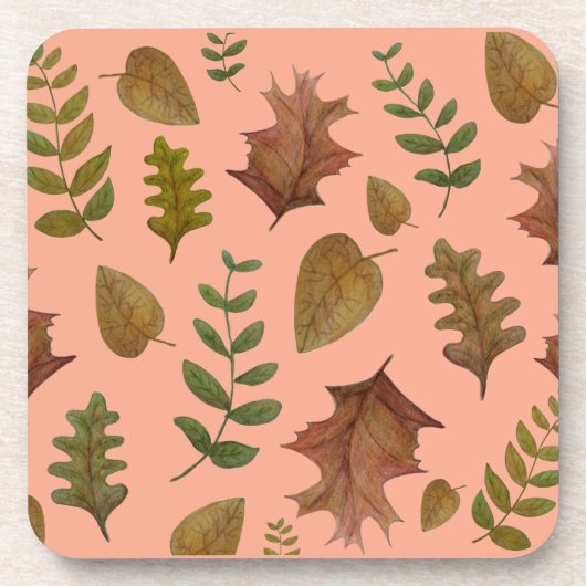 Herbstblätter Getränkeuntersetzer (Vorderseite)