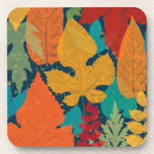 Herbstblätter Getränkeuntersetzer (Vorderseite)