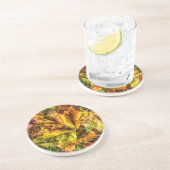 Herbstblätter Getränkeuntersetzer (Seite)