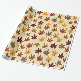 Herbstblätter glänzendes Wrapping Paper Geschenkpapier