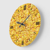 Herbstblätter, goldgelb große wanduhr (Winkel)