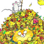 Herbstblätter-Gruß Karte
