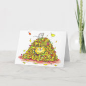 Herbstblätter-Gruß Karte (Vorderseite)