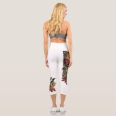Herbstblätter. Halloween-Muster. Capri Leggings (Rückseite)