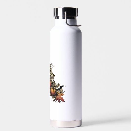 Herbstblätter. Halloween-Muster. Trinkflasche (Links)