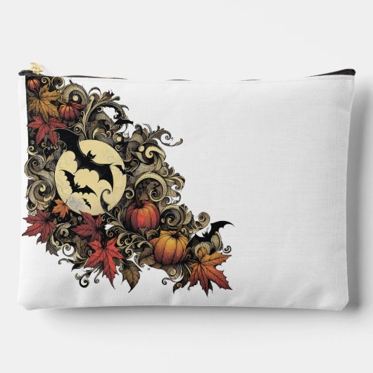 Herbstblätter. Halloween-Muster. Zubehörtasche (Vorderseite)