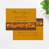 Herbstblätter Hochzeit Danke Business Card (Schreibtisch)