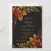 Herbstblätter Hochzeit Einladung (Vorderseite)
