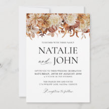 Herbstblätter Hochzeitseinladung