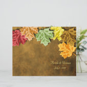 Herbstblätter: Hochzeitsprogramm (Stehend Vorderseite)