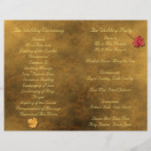 Herbstblätter: Hochzeitsprogramm (Rückseite)