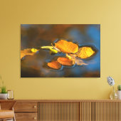 Herbstblätter im See Leinwanddruck (Insitu (Wohnzimmer))