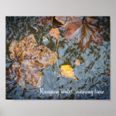 Herbstblätter im Waldbachposter Poster (Vorne)