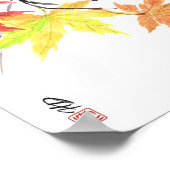 Herbstblätter im Wind Poster (Ecke)