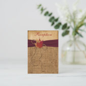 Herbstblätter, IMITATE Burlap-Einschließkarte - We Begleitkarte (Stehend Vorderseite)