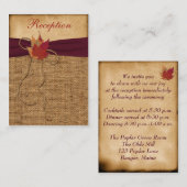 Herbstblätter, IMITATE Burlap-Einschließkarte - We Begleitkarte (Vorne/Hinten)