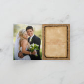 Herbstblätter, IMITATE Burlap FOTO Danke Karte (Innenseite)