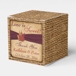 Herbstblätter, IMITATE Burlap Gevor Box - Wein Geschenkschachtel