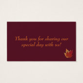 Herbstblätter, IMITATE Burlap Gevor Tag - Wein (Rückseite)