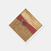 Herbstblätter, IMITATE Burlap Wedding Napkins 2 Serviette (Ecke)