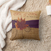 Herbstblätter, IMITATE Burlap Wedlow Pillow Kissen (Decke)