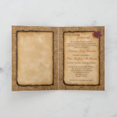 Herbstblätter, IMITATE mit geklappter Hochzeitkart Dankeskarte (Innenseite)