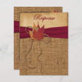 Herbstblätter, IMITATE - RSVP-Karte 3 RSVP Karte (Vorne/Hinten)