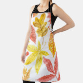 Herbstblätter in Aquarellfarbe, buntes Muster. Schürze (InSitu)